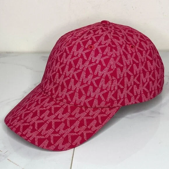 Michael Kors Signature MK Logo Baseball Cap Hat, Pink One Size.NWT 0400001619893_PINK?wid=600&hei  main image 3